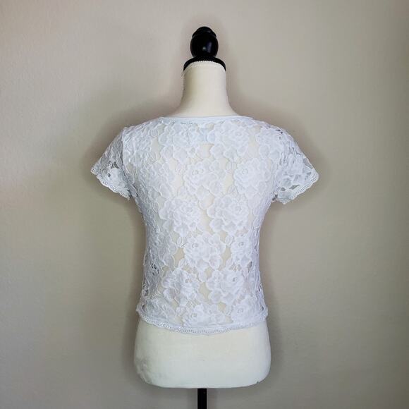 Abercrombie White Lace Top XS - Picture 3 of 8
